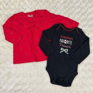 Baby Girl Shirt Bundle Size 6-9 Months Christmas Grandma’s Favorite Present
